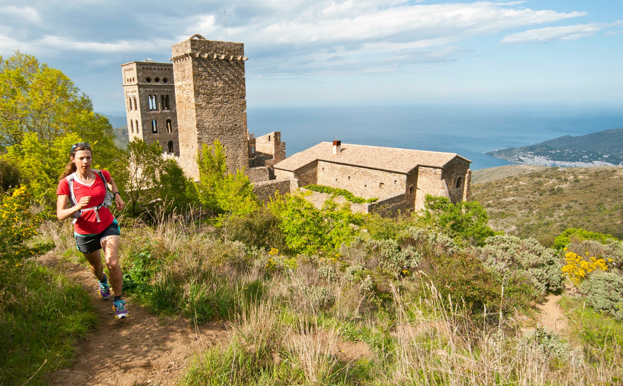 Running along Port de la Selva